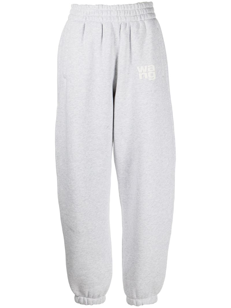 Grey Logo-print Cotton Track Pants