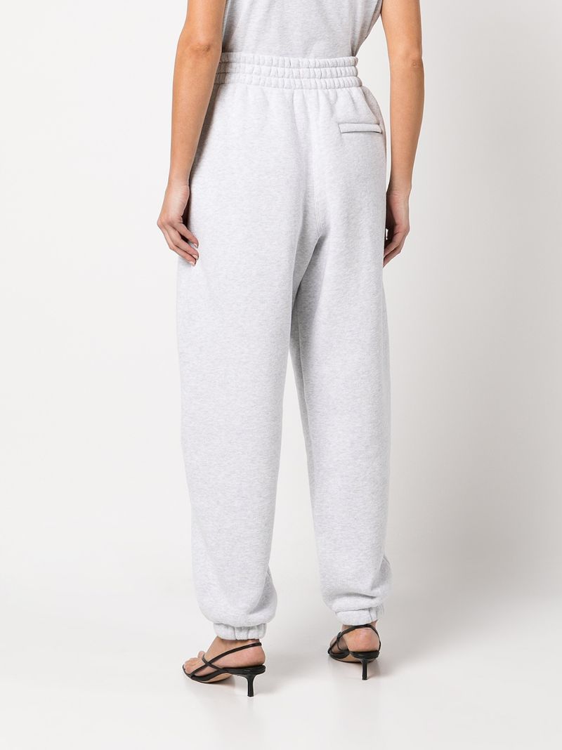 Grey Logo-print Cotton Track Pants