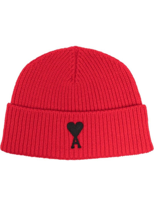 Red Ami De CÃ_x0085_â_x0080__x009c_ur Merino Wool Beanie Hat