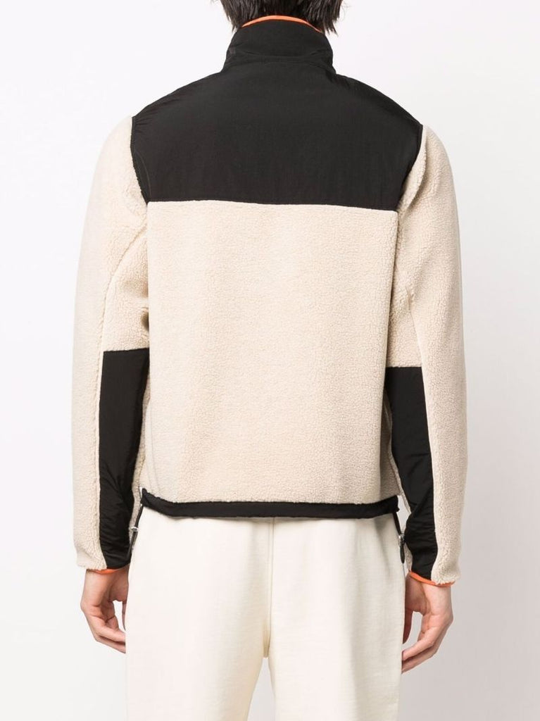 Black and White Ami De Coeur Panelled  Shearling Jacket