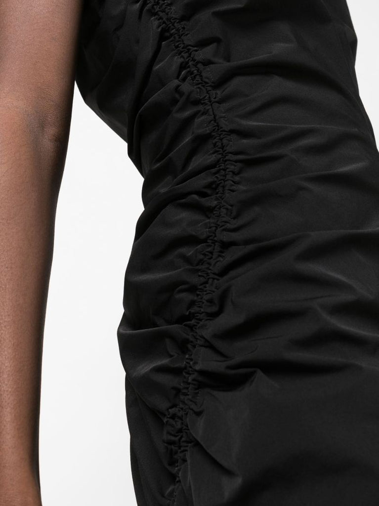 Black Ruched Mini Dress