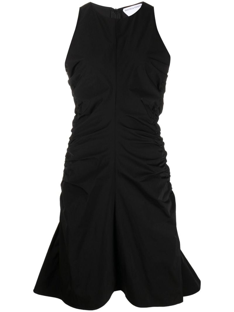 Black Ruched Mini Dress