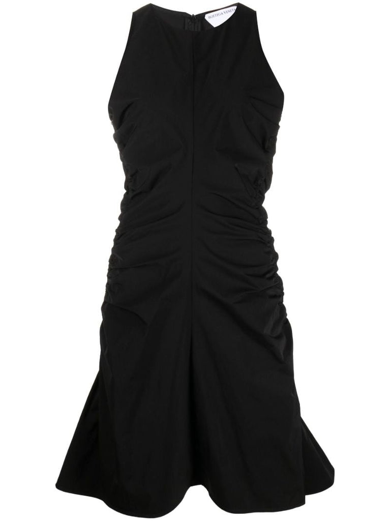 Black Ruched Mini Dress