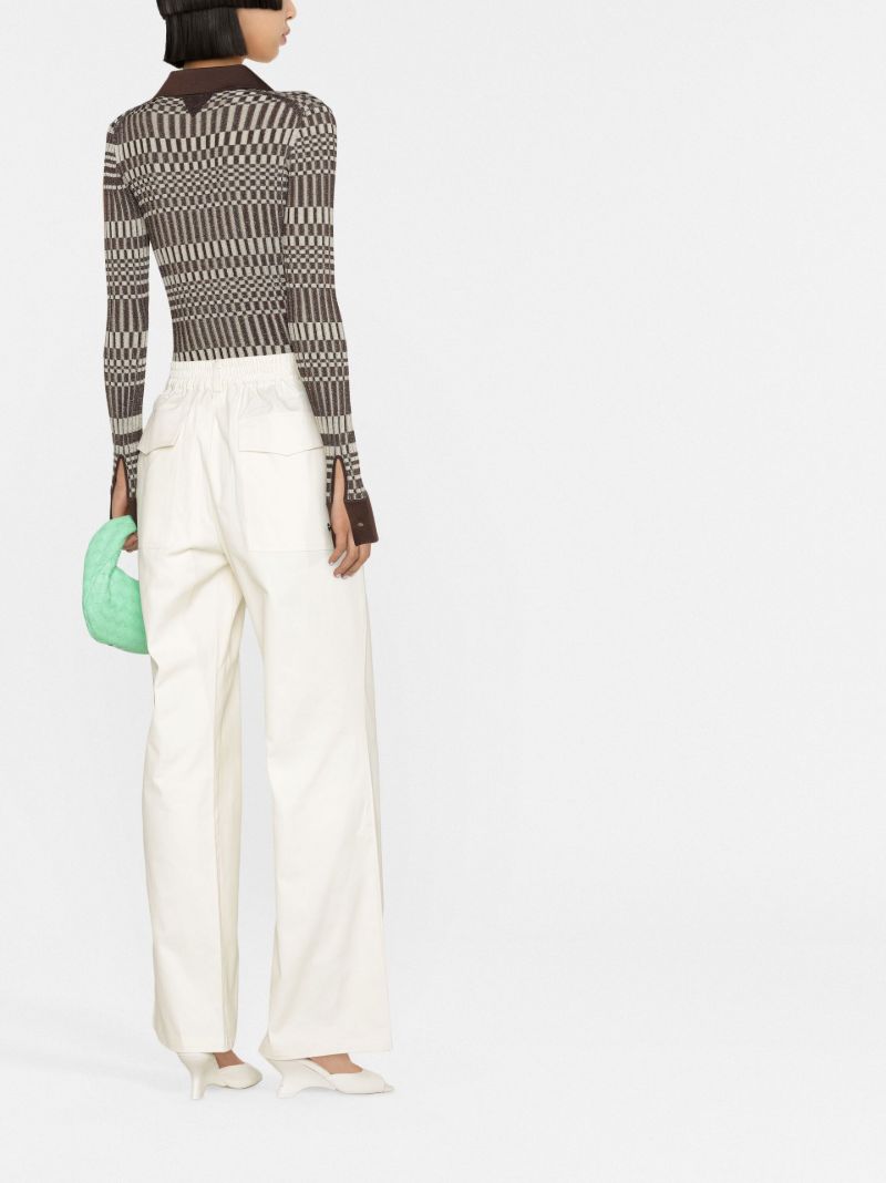 Brown Knitted Silk Top
