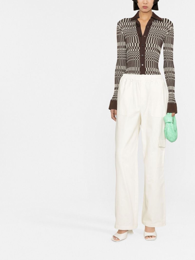 Brown Knitted Silk Top