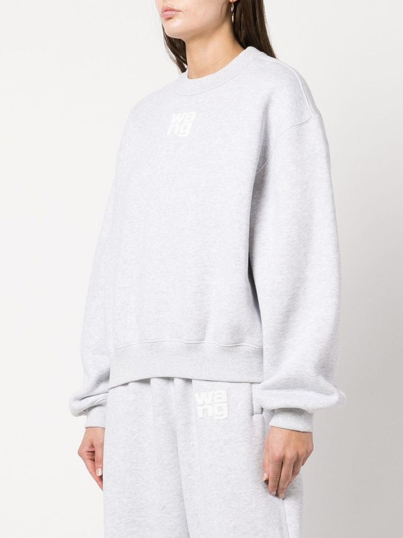 Grey Logo Print Sweatshirt