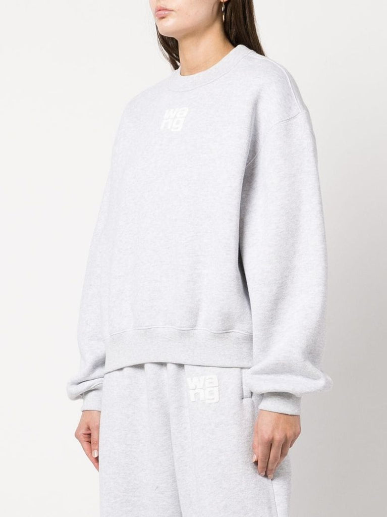 Grey Logo Print Sweatshirt