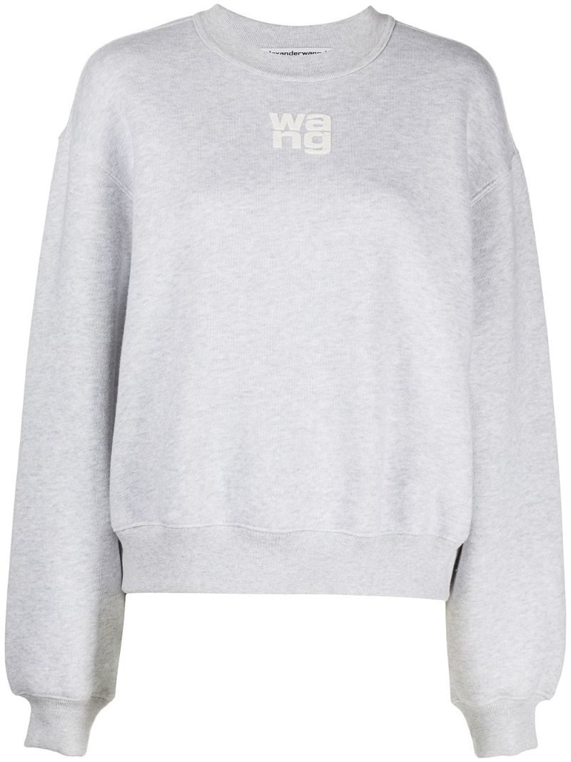 Grey Logo Print Sweatshirt