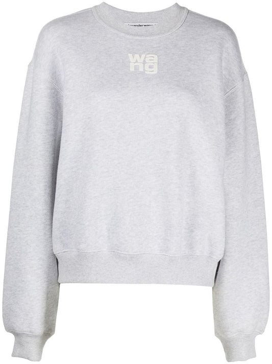 Grey Logo Print Sweatshirt