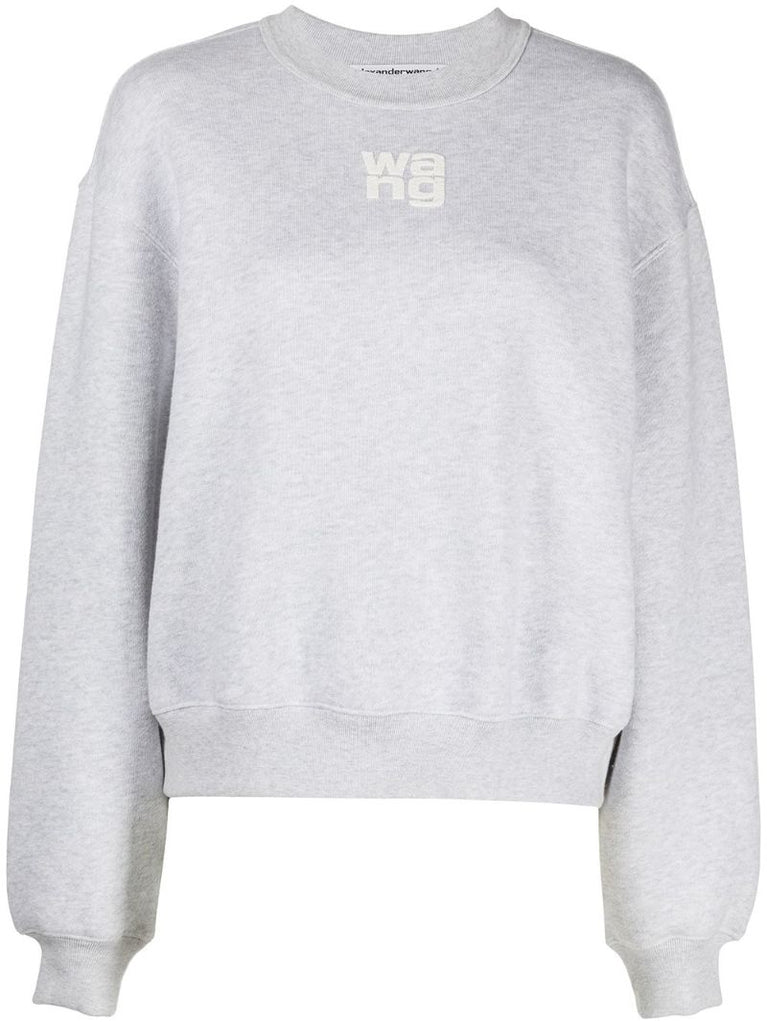 Grey Logo Print Sweatshirt