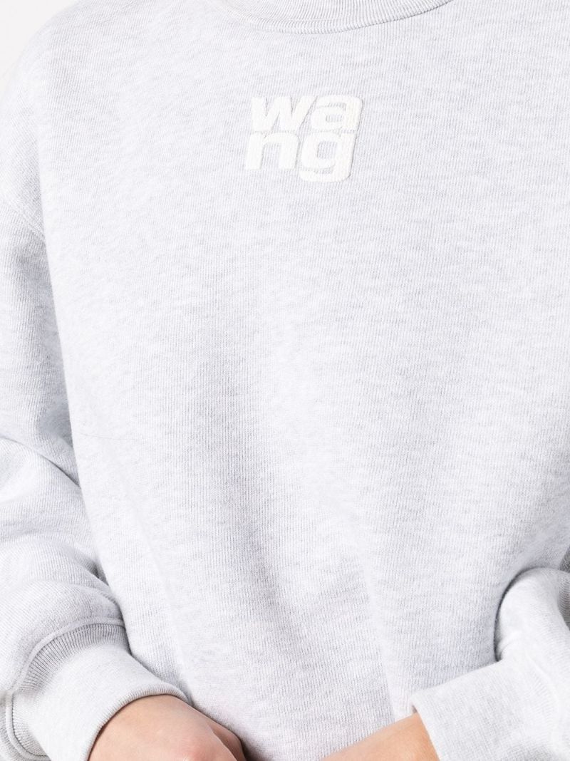 Grey Logo Print Sweatshirt