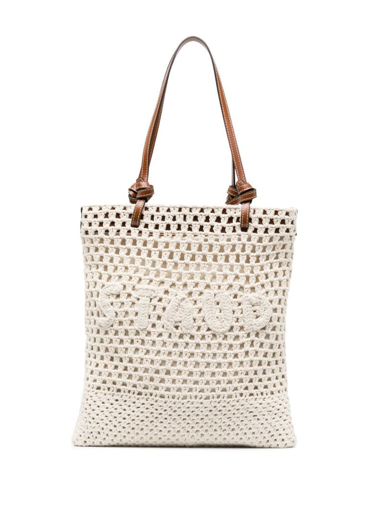 Neutral Porte Crochet Tote Bag