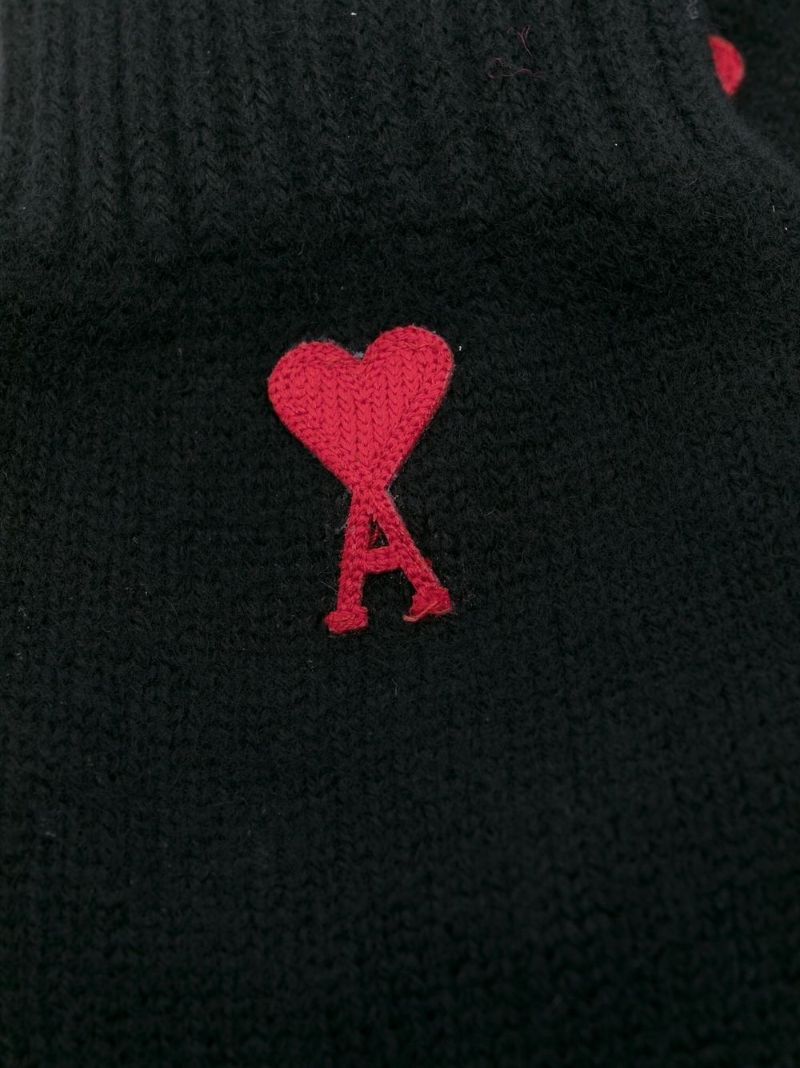 Black Ami De CÃ_x0085_â_x0080__x009c_ur Merino Wool Gloves