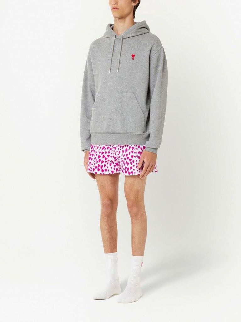 Grey Ami De Coeur Organic-cotton Hoodie