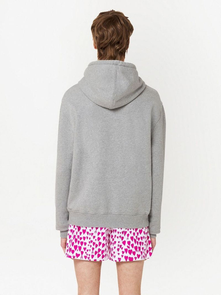 Grey Ami De Coeur Organic-cotton Hoodie