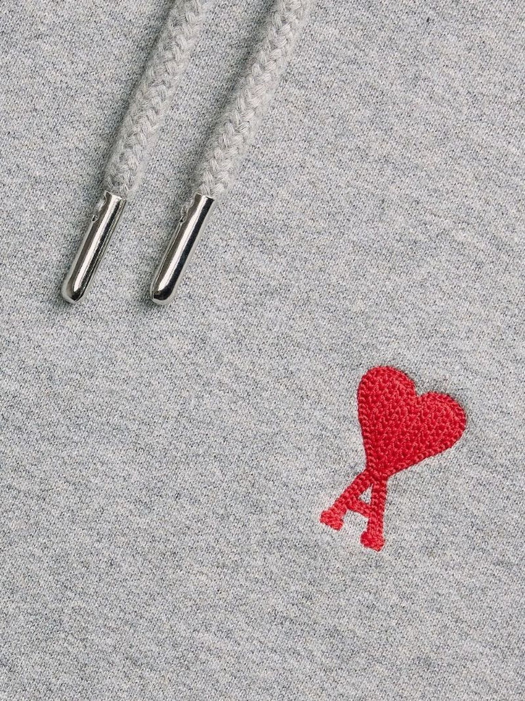 Grey Ami De Coeur Organic-cotton Hoodie