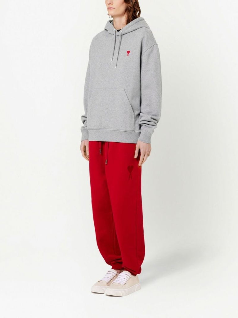 Grey Ami De Coeur Organic-cotton Hoodie