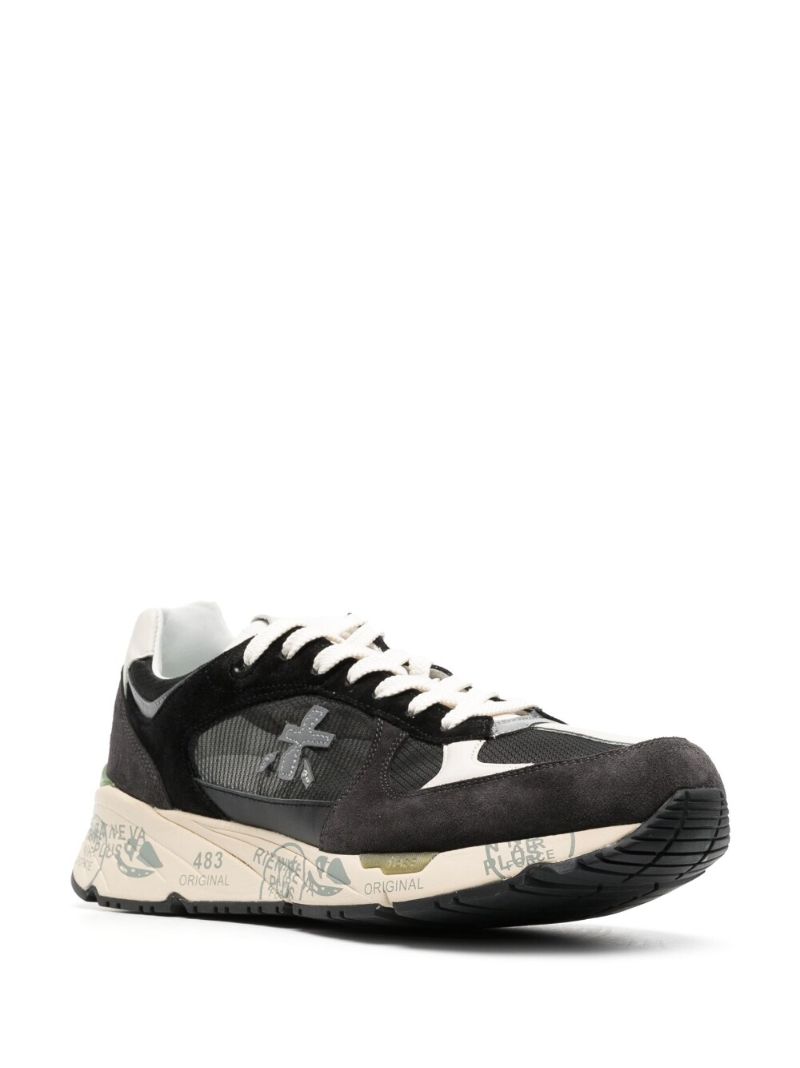 Black Mase Panelled Low Top Sneakers