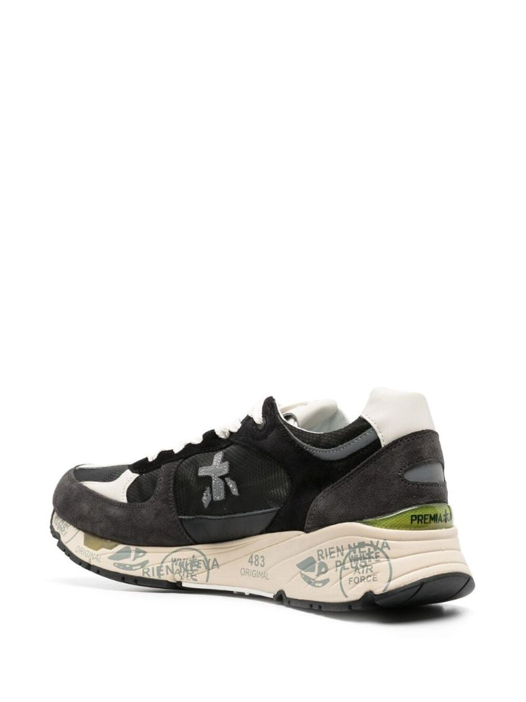 Black Mase Panelled Low Top Sneakers