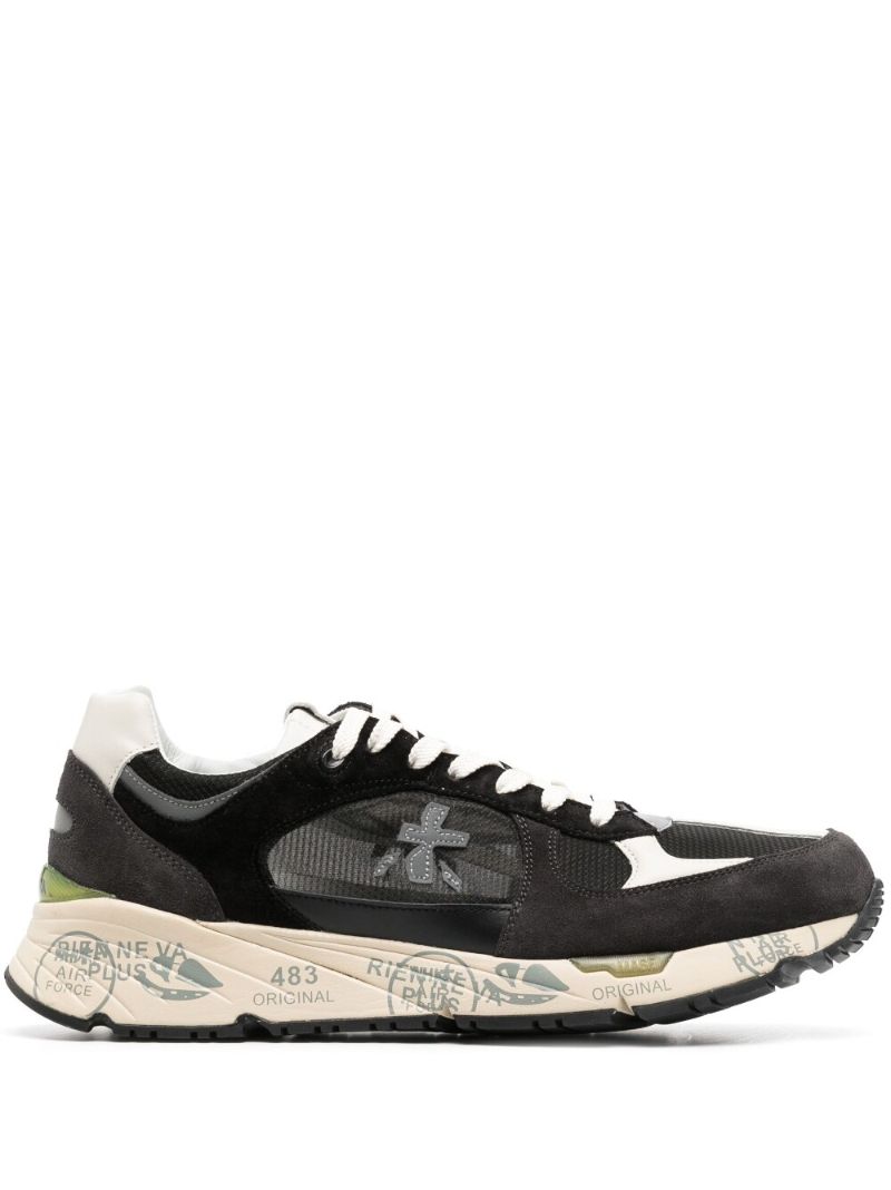 Black Mase Panelled Low Top Sneakers