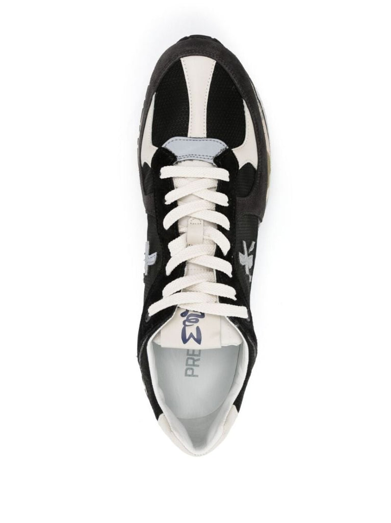 Black Mase Panelled Low Top Sneakers