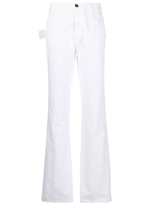 White Straight-leg Jeans
