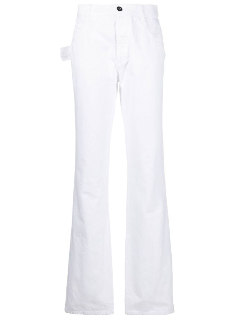 White Straight-leg Jeans