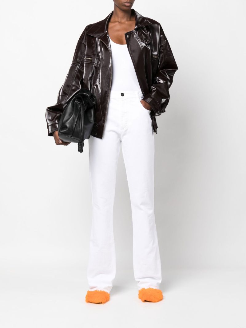 White Straight-leg Jeans