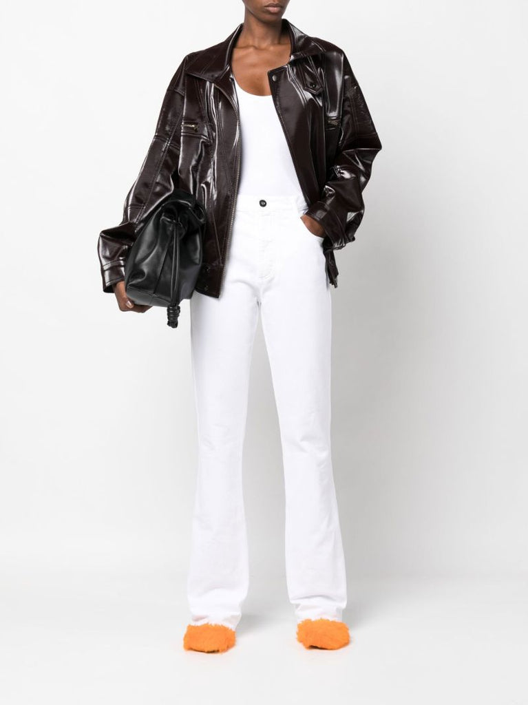 White Straight-leg Jeans