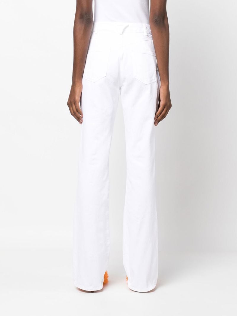 White Straight-leg Jeans