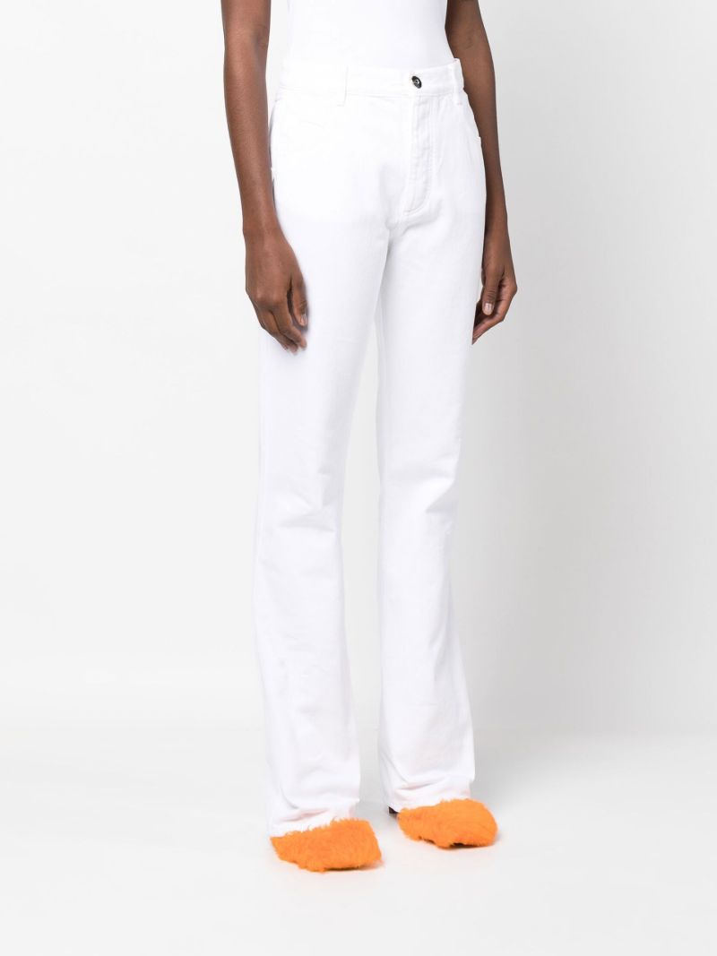 White Straight-leg Jeans