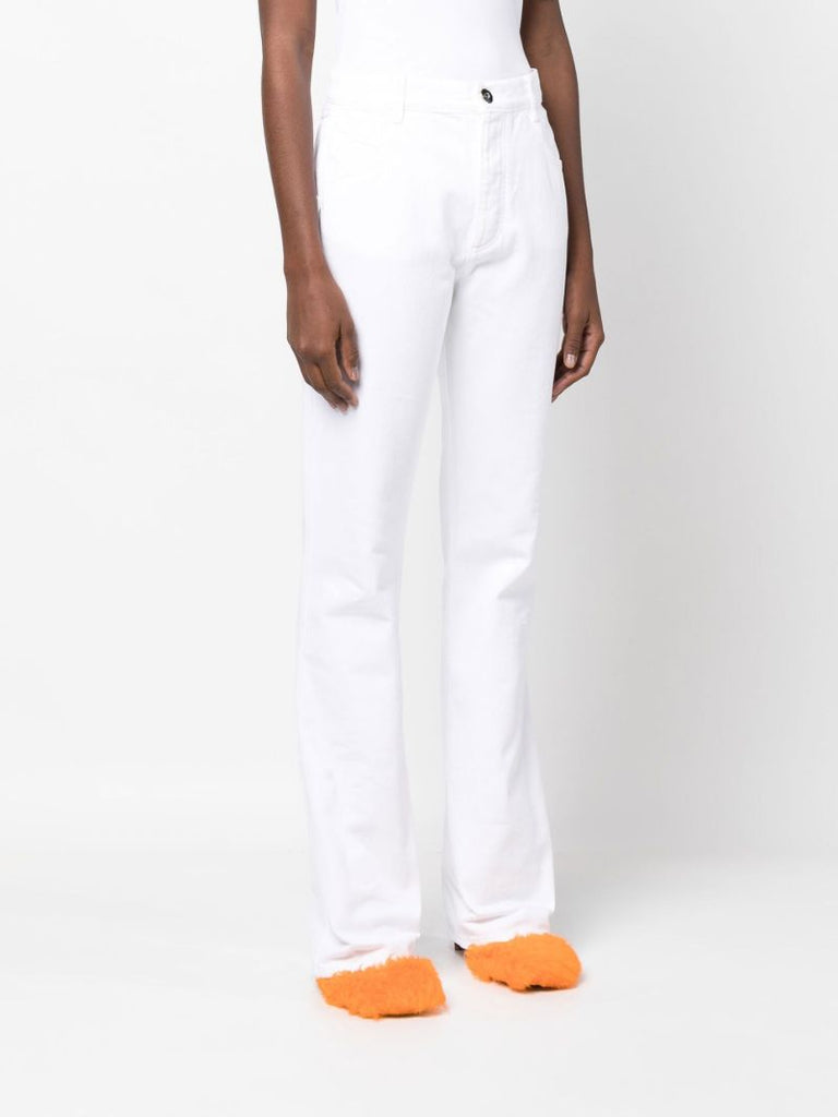 White Straight-leg Jeans