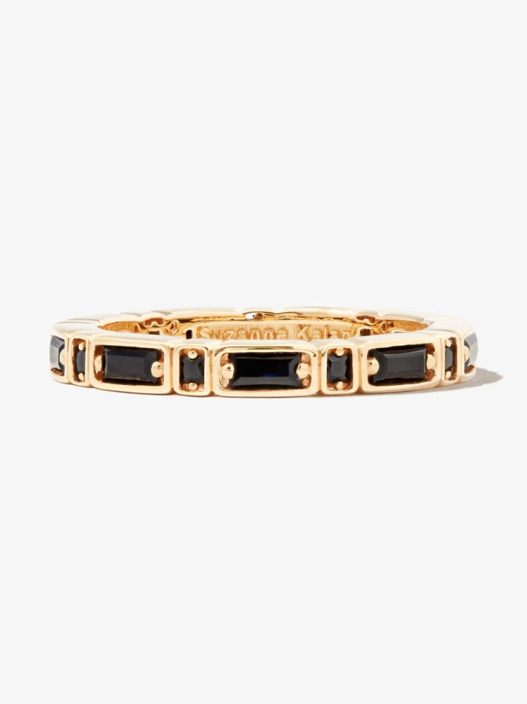 18kt Yellow Gold Inlay Sideways Sapphire Eternity Band Ring