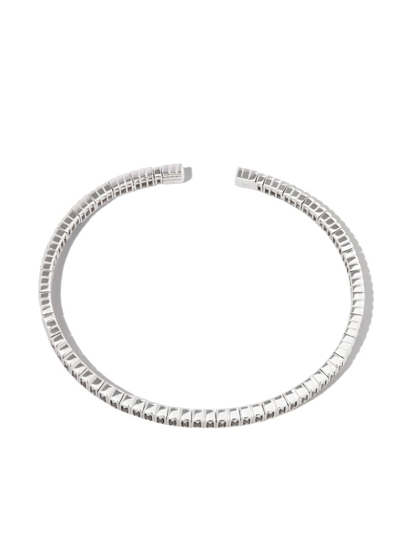 18k White Gold Sapphire Bangle
