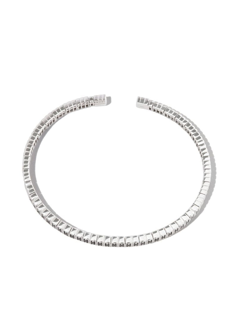 18k White Gold Sapphire Bangle