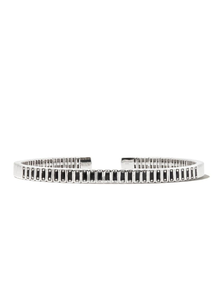 18k White Gold Sapphire Bangle