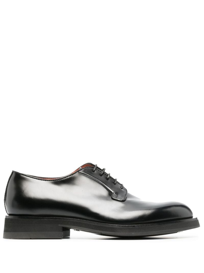 Black Delight Leather Derby Shoes