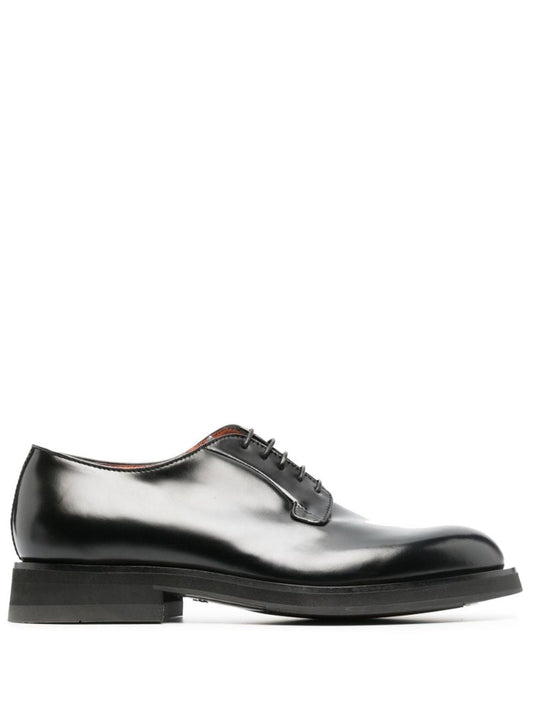 Black Delight Leather Derby Shoes