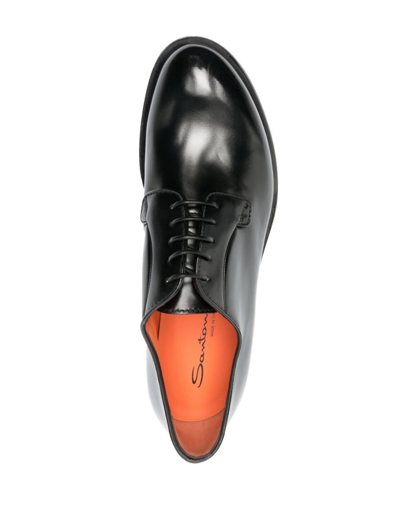 Black Delight Leather Derby Shoes