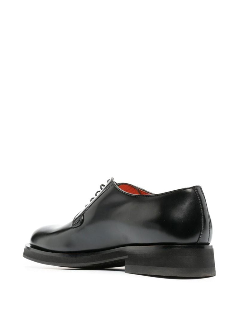 Black Delight Leather Derby Shoes
