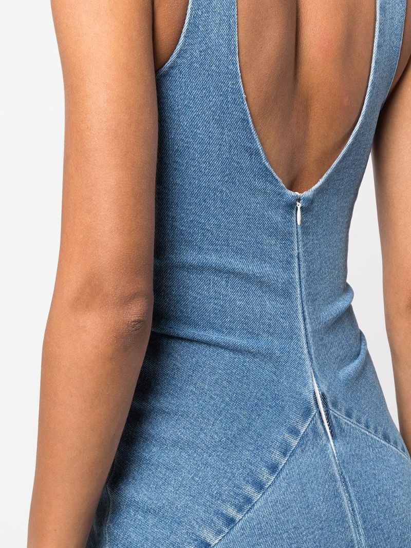 Blue Denim Maxi Dress