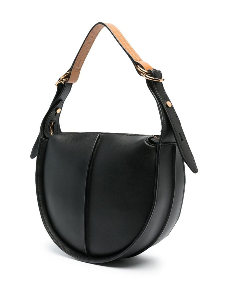 Black Hobo Leather Shoulder Bag