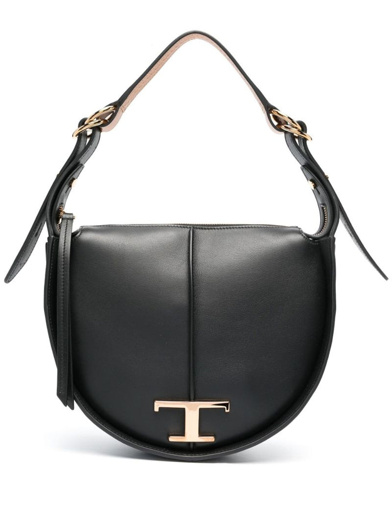 Black Hobo Leather Shoulder Bag