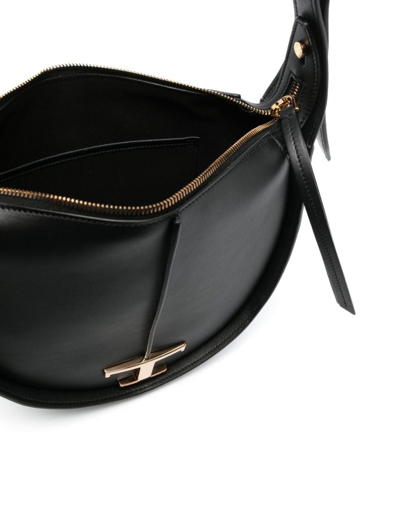 Black Hobo Leather Shoulder Bag