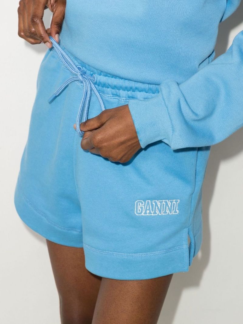 Logo Embroidered Organic Cotton Shorts