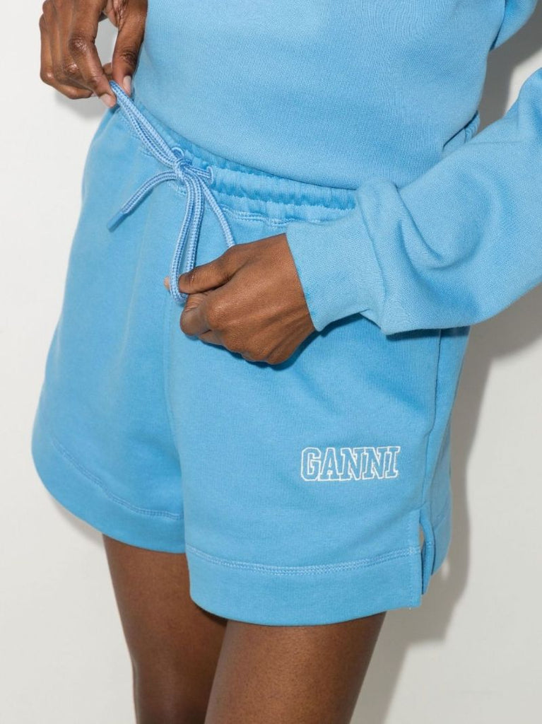 Logo Embroidered Organic Cotton Shorts