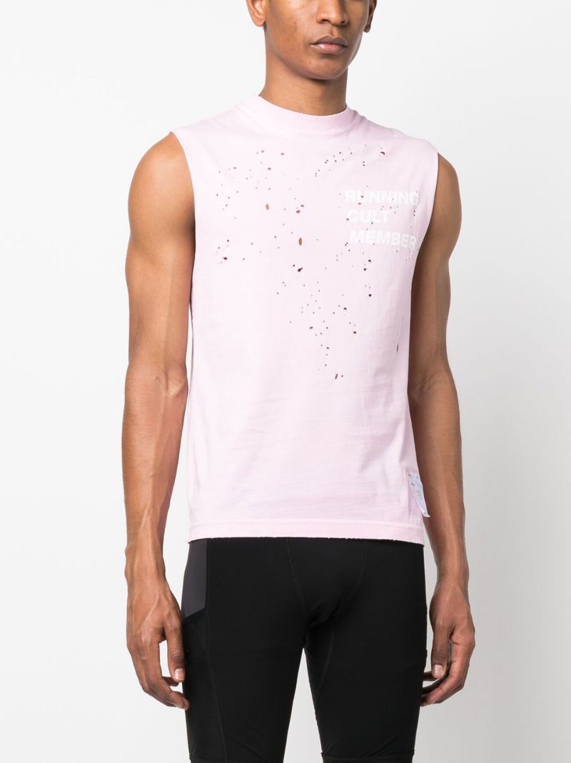 Pink Mothtech Organic Cotton Muscle Vest Top