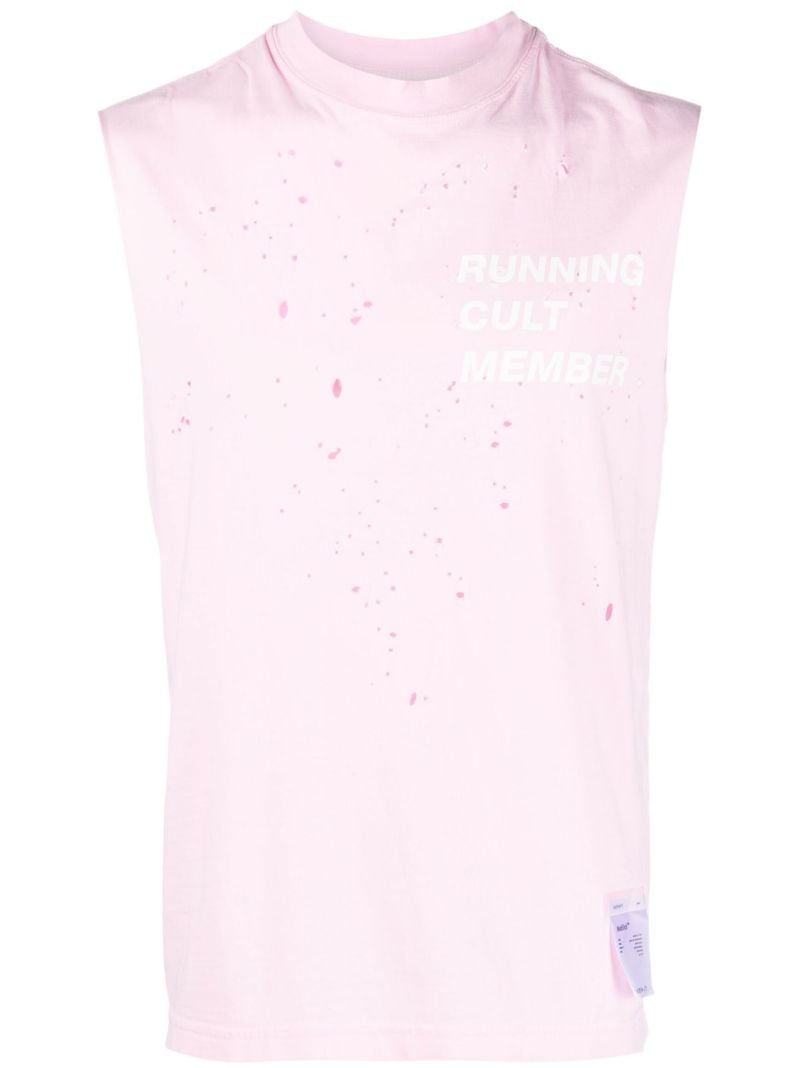 Pink Mothtech Organic Cotton Muscle Vest Top