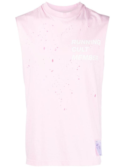 Pink Mothtech Organic Cotton Muscle Vest Top