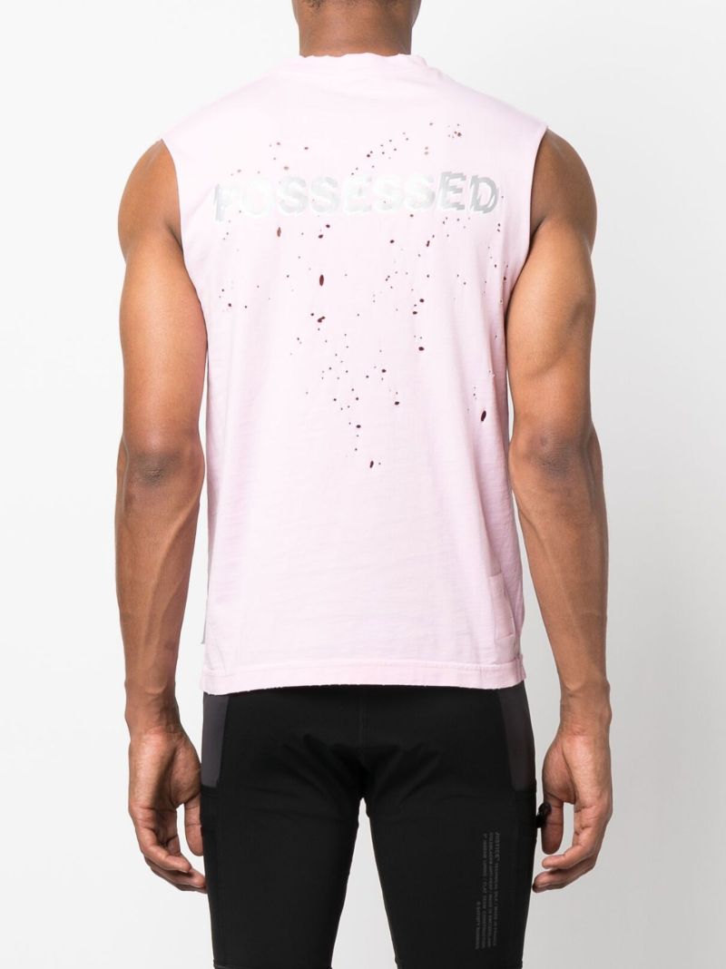 Pink Mothtech Organic Cotton Muscle Vest Top